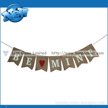 Decorative Naturally Burllp Banner for Christmas & Holidays and Festivals (E-143)